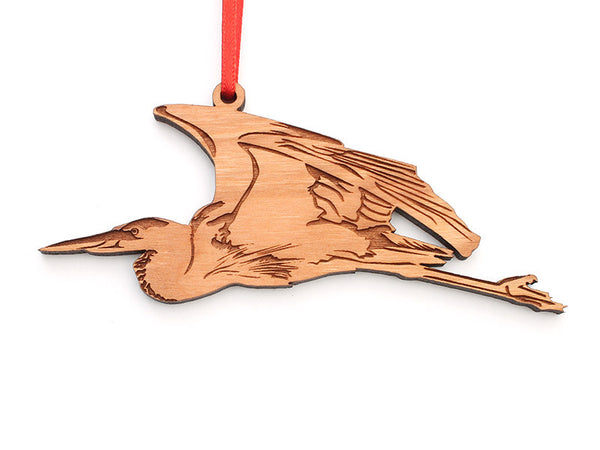 Great Blue Heron in Flight Ornament - Nestled Pines