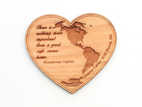 Rosalynn Carter Heart Magnet - Nestled Pines