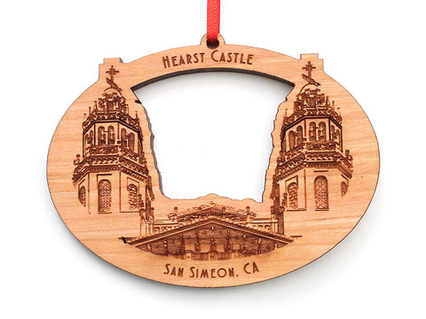 Hearst Castle Oval Ornament - Nestled Pines