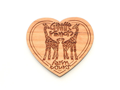 Giraffe Ranch Heart Logo Magnet