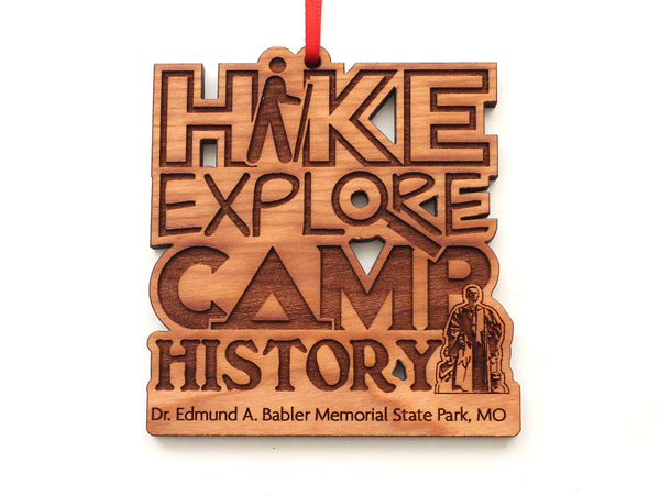 Hike Explore Camp History Babler State Park Ornament