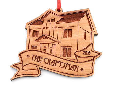 The Craftsman Custom House Ornament - Nestled Pines