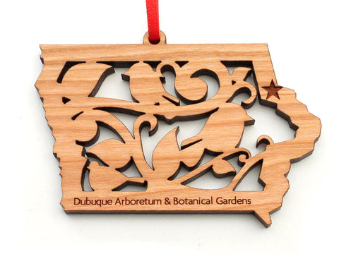 Dubuque Arboretum Iowa State with Bird Insert Ornament