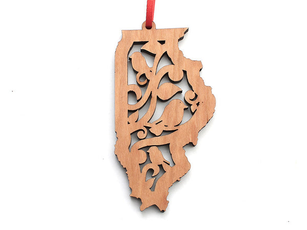 Illinois Bird State Ornament - Nestled Pines