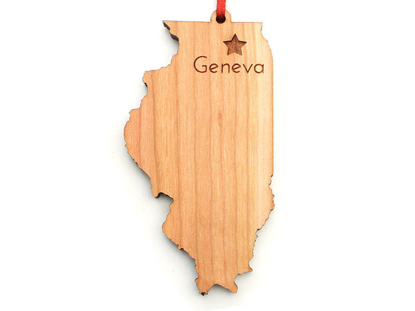 Northwestern Medicine Illinois Ornament Geneva Engraved Star - Nestled Pines