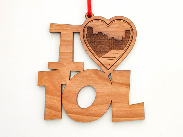 Toledo I Heart TOL Custom Text Ornament