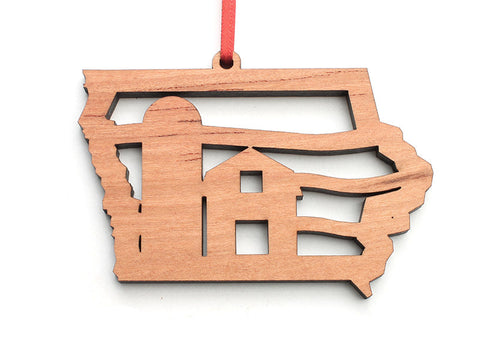 Iowa Barn State Ornament - Nestled Pines