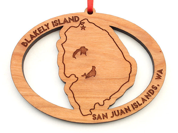 Blakely Island Cut Out Custom Ornament