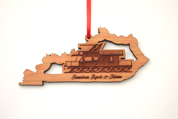 Jamestown Resort and Marina Kentucky House Boat Ornament