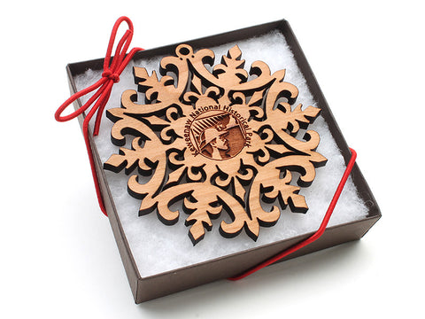 Isle Royal Keweenaw Custom Snowflake Ornament - Nestled Pines