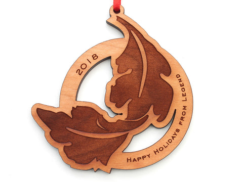 Legend Leaf Logo Circle Holiday Ornament