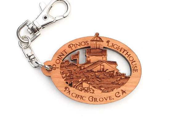Point Pinos Lighthouse Key Chain Alt - Nestled Pines