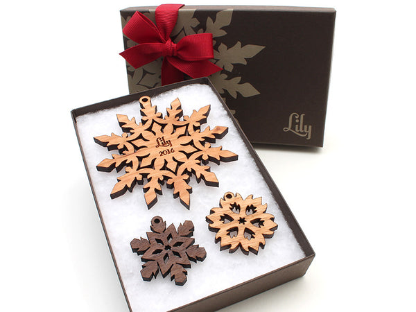 "Lily" Customizable Snowflake Ornament Christmas Ornament - Nestled Pines - 2