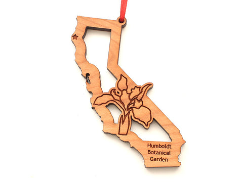 Humboldt Botanical Garden CA State Cutout Ornament