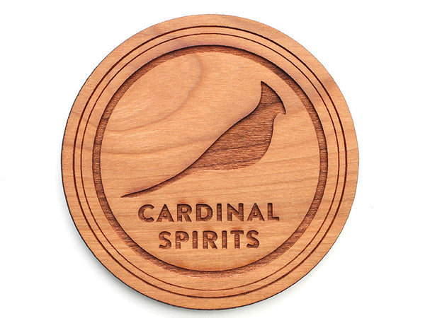 Cardinal Spirits Logo Circle Coaster (Set of 4)
