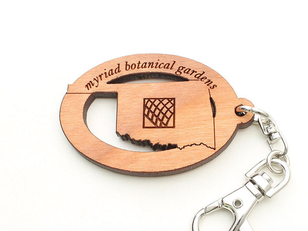 Myrian Botanical Gardens Oklahoma Logo Key Chain