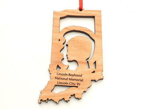 Lincoln Boyhood Indiana State Faces Ornament