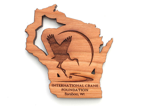 International Crane Foundation Wisconsin State Logo Insert Magnet