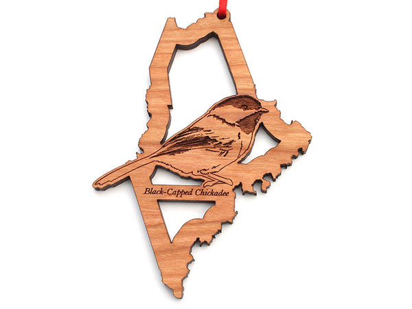 Maine State Bird Ornament - Black-capped Chickadee