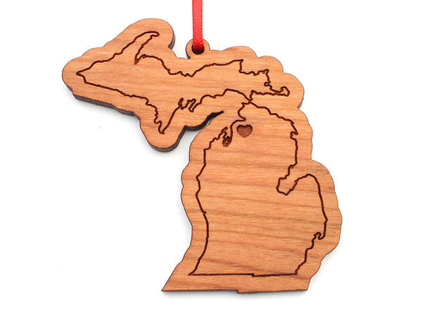 Ciao Bella Michigan State With Heart Ornament Alt - Nestled Pines