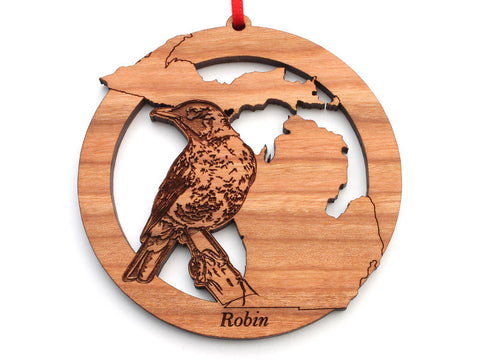 Michigan State Bird Ornament - Robin