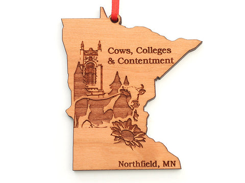 Swag Cows Colleges Contentment Minnesota Custom State Ornament - Nestled Pines
