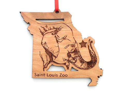 Missouri State African Elephant Insert Ornament