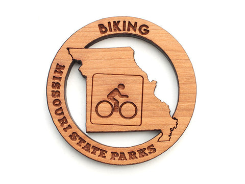 Missouri State Parks State Cut Out Biking Symbol Magnet