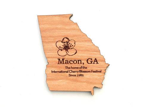 Macon Georgia Cherry Blossom State Magnet