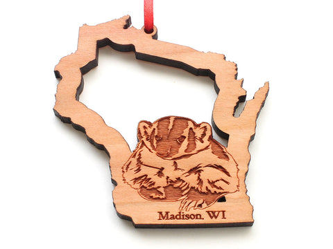 Madison Wisconsin Badger State Insert Ornament