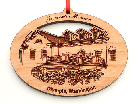 Olympia Washington Governor's Mansion Oval Custom Ornament