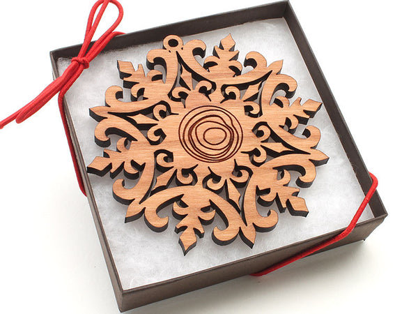 Center for Art in Wood Medallion Snowflake Logo Ornament