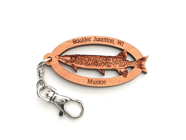 Blueberry Patch Muskie Key Chain - Nestled Pines