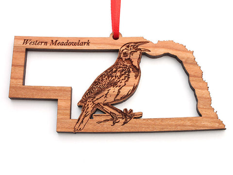 Nebraska State Bird Ornament - Western Meadowlark