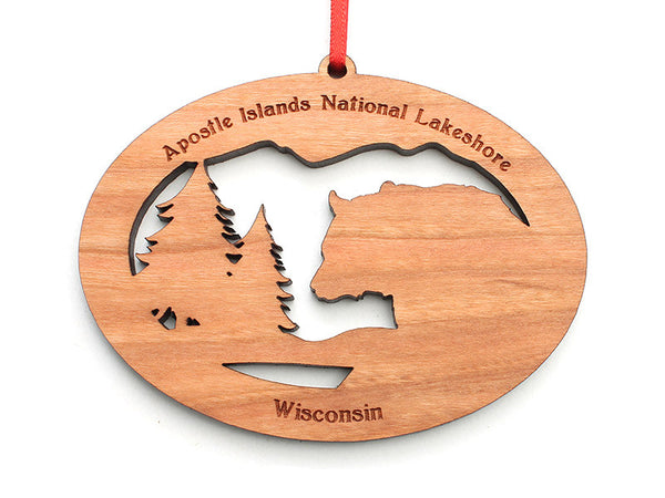 Apostle Island NLS NW Bear Ornament - Nestled Pines