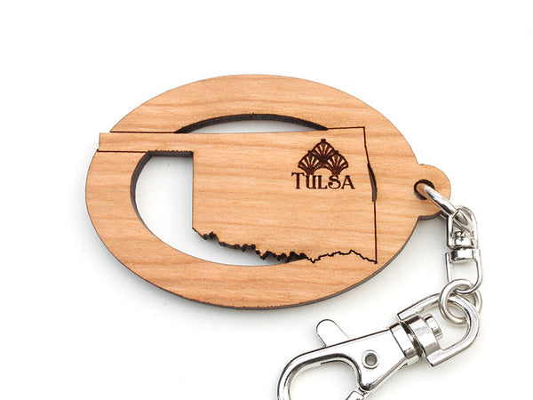 Tulsa Art Deco Museum Oklahoma Key Chain - Nestled Pines