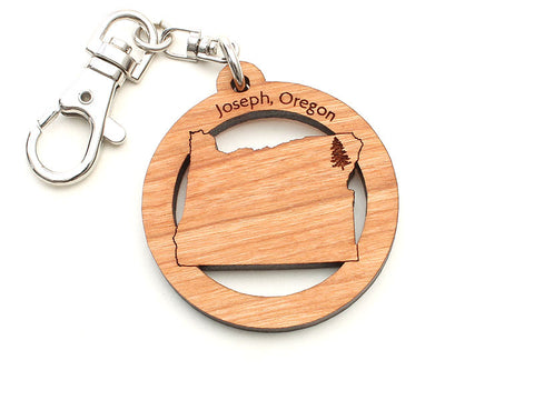 Copper Creek Joseph Oregon State Shape Key Chain