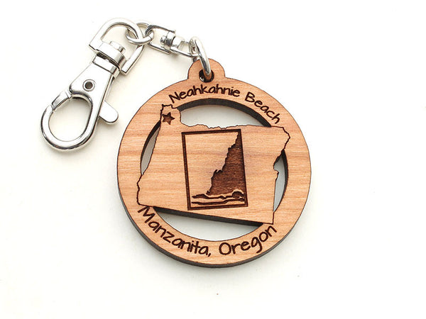 Manzanita Cliff Logo Oregon State Key Chain