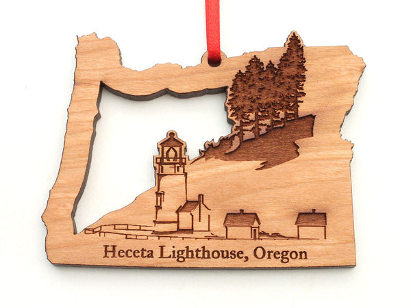 Heceta Lighthouse Oregon State Shape Lighthouse Insert Ornament