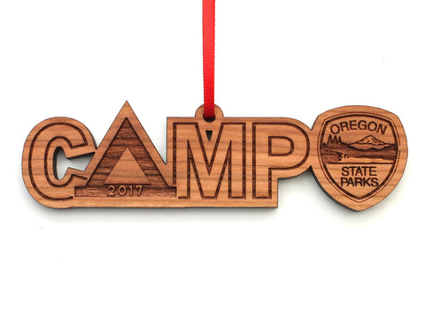 Oregon State Parks Camp Text Ornament