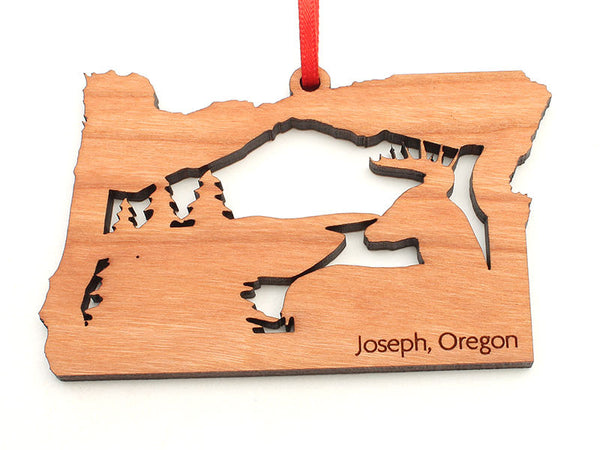 Copper Creek Oregon State Shape with Deer Insert Ornament