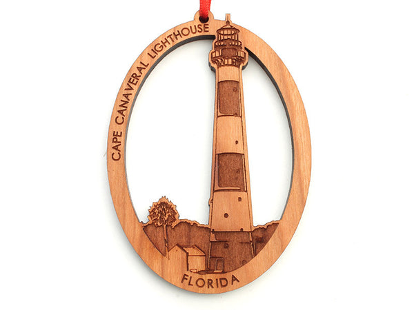 Cape Canaveral Lighthouse Oval Ornament - Nestled Pines