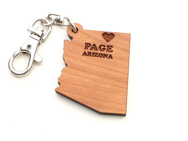 Lake Powell Paddleboards Page Arizona State Shape Key Chain