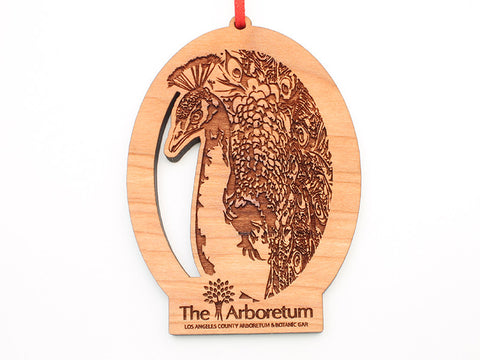 L. A. Arboretum Peacock Oval Ornament