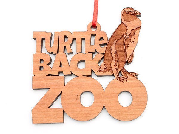 Turtle Back Zoo Penguin Text Ornament - Nestled Pines