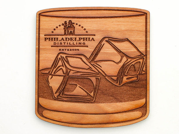 Philadelphia Distilling Low-ball Glassware Coaster Set of 4