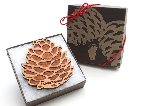 Lake Tahoe Pine Cone Ornament - Nestled Pines - 2