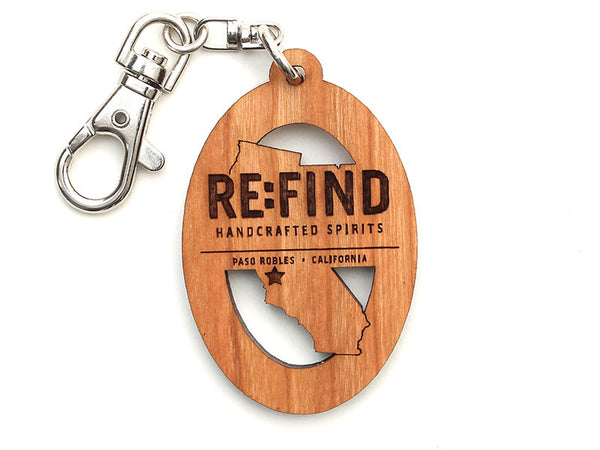 RE:FIND California Logo Key Chain