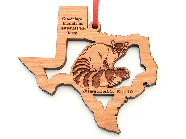 Guadalupe Mountains Texas State Ringtail Cat Insert Ornament