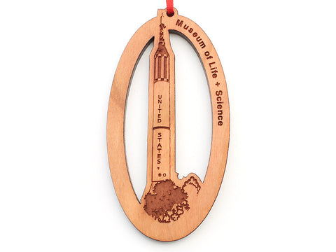 Museum of Life & Science Rocket Ornament Rev 2 - Nestled Pines